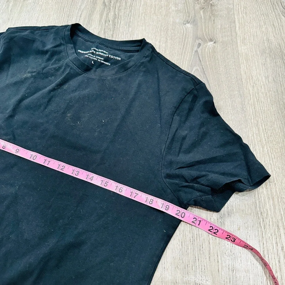 Banana Republic T Shirt Mens Large Black Premium Pima Stretch Cotton T-Shirt